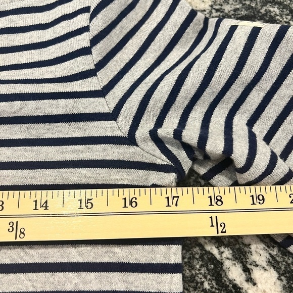 JOULES Mariners gray and navy striped cotton shift dress - Picture 15 of 15